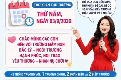 THÔNG BÁO LỊCH TỰU TRƯỜNG NĂM HỌC 2026-2027