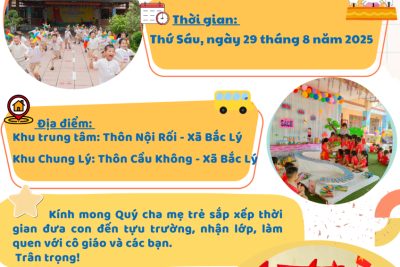 THÔNG BÁO LỊCH TỰU TRƯỜNG NĂM HỌC 2025 – 2026