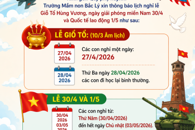 THÔNG BÁO LỊCH NGHỈ LỄ